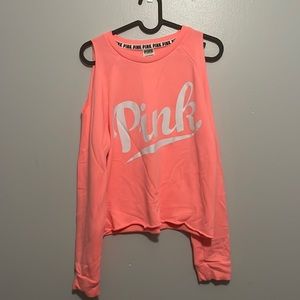 PINK Long Sleeve Crop Top